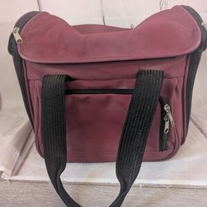 Small Burgundy Make-up Tote
